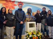 Inauguración del busto de Evita en Atilra Seccional General Rodríguez