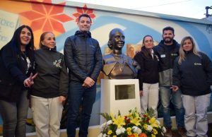 Inauguración del busto de Evita en Atilra Seccional General Rodríguez